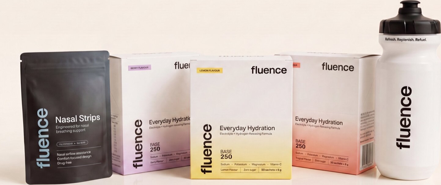 Base 250 bundle - 3 flavour boxes, nasal strips and drink bottle